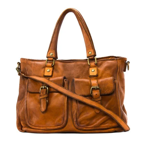 sac en cuir vintage pur de vachette italien pour femme avec bandoulière