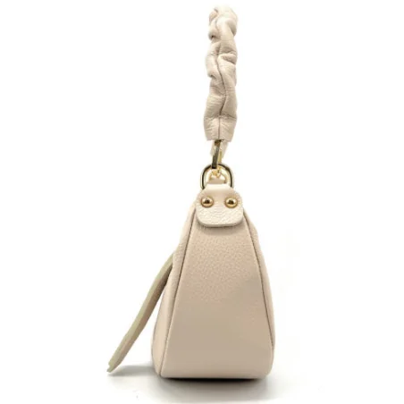 Sac femme mode en cuir italien pur cuir de vachette porté épaule beige sac hobo tendance