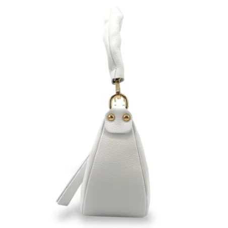 Sac à main tendance femme en cuir porté épaule avec bandoulière amovible blanc sac hobo