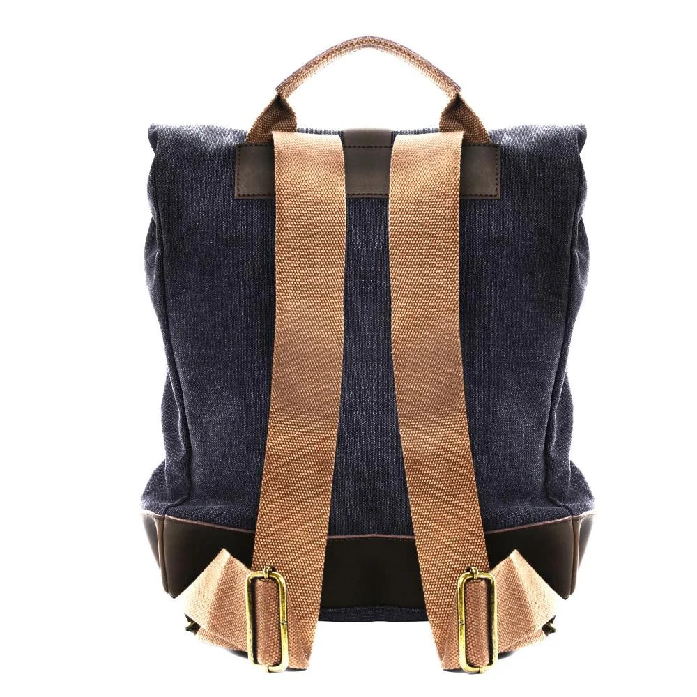 Sac à dos outlet toile et cuir femme