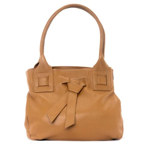 Sac à main femme tendance en cuir grainé Italien porté épaule marron foncé sac trapèze