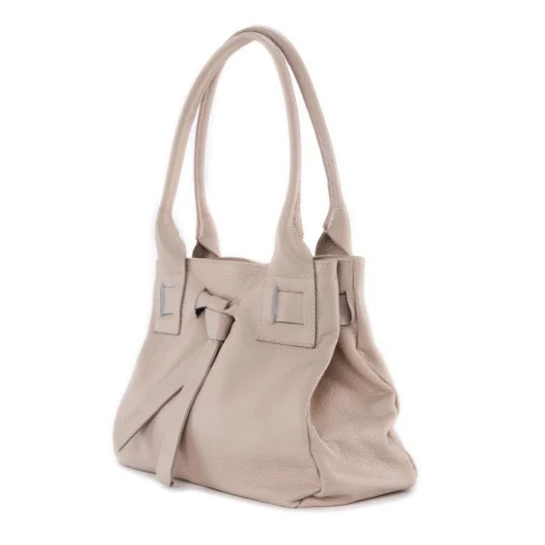 Sac à main femme tendance en cuir grainé Italien porté épaule marron foncé sac trapèze