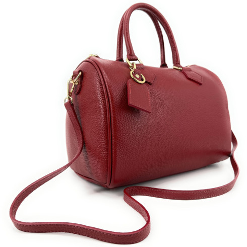 Sac Femme Sac main bowling en cuir grain italien BOOLIN