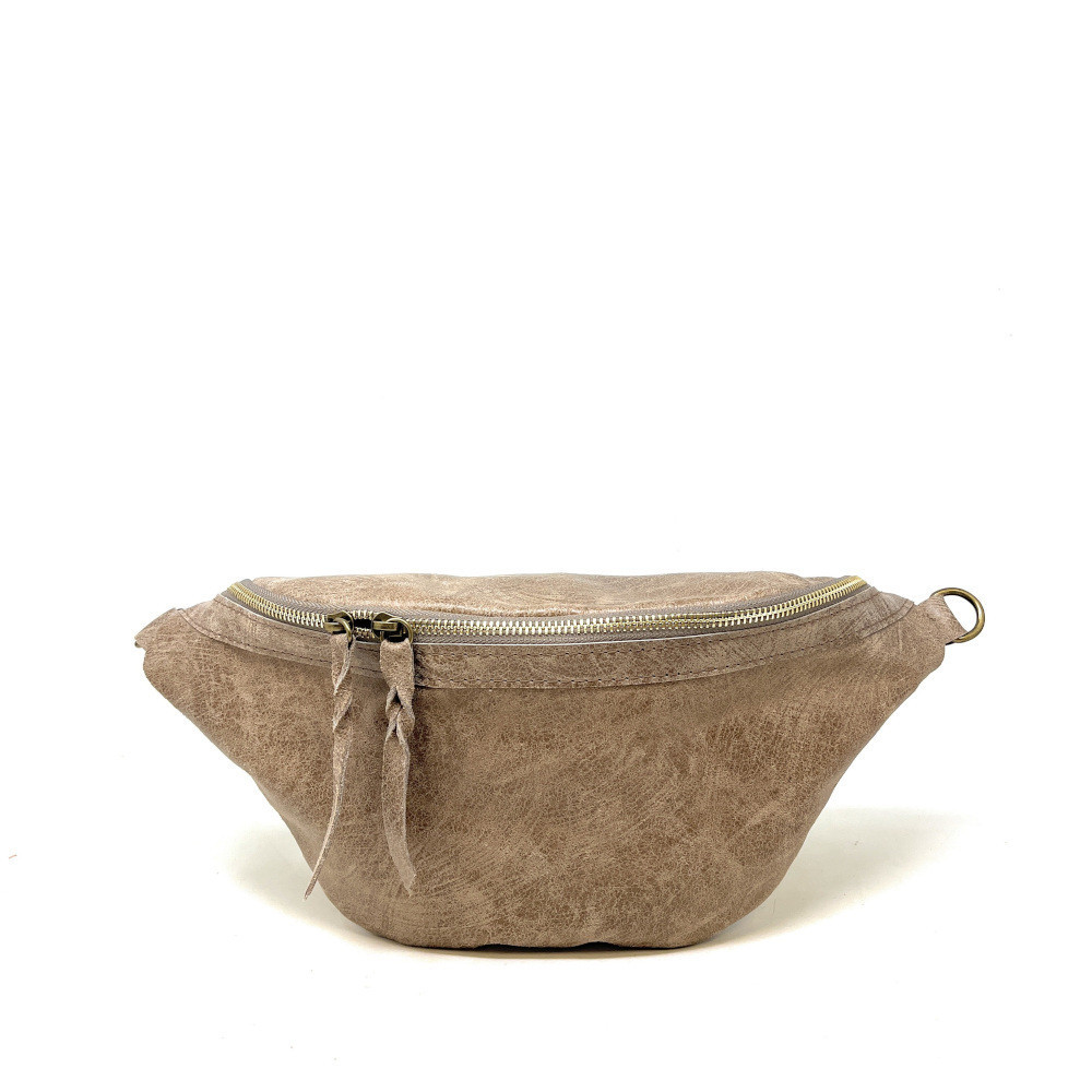 Sac banane femme  Sac banane à bandoulière en cuir grainé LILOU