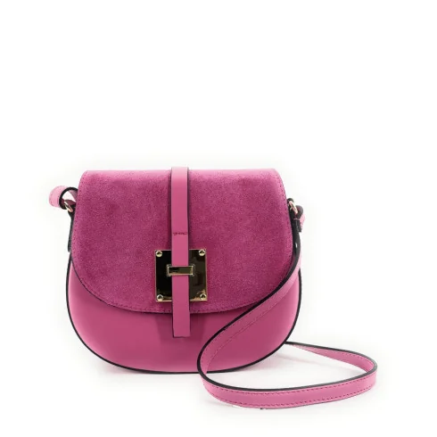 Sacs à Main Femme | Mini-sac besace en cuir lisse et nubuck MODELE H