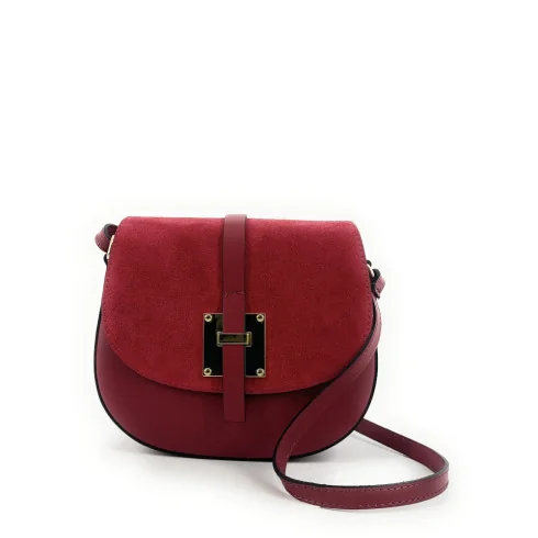 Sacs à Main Femme | Mini-sac besace en cuir lisse et nubuck MODELE H