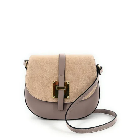 Sacs à Main Femme | Mini-sac besace en cuir lisse et nubuck MODELE H