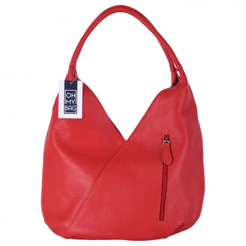 Sac à main femme en cuir italien pur cuir de vachette porté épaule rouge foncé sac hobo très tendance