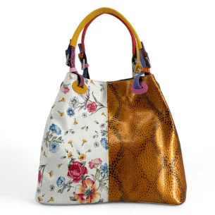 Sac Femme | Sac à main trapèze en cuir à motifs UNIQ AKIRA