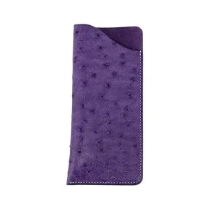 Etui à lunettes tendance en cuir d'exception violet