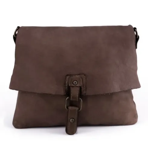 Sac à main bandoulière besace messager cuir vintage délavé bandoulière fixe et ajustable mode femme noir