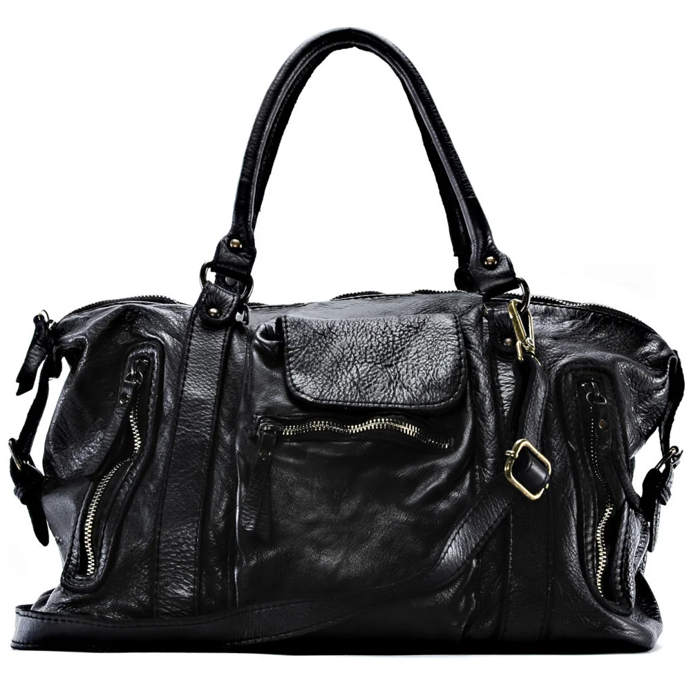 Sacs Femme Sac a main en cuir vintage MISS MY Noir