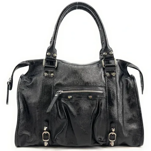 Sacs Femme Sac a main tendance en cuir metallise SANDSTORM Noir