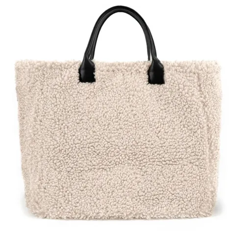 Sacs à main femme | Sac cabas peluche et cuir GRAND PILOU