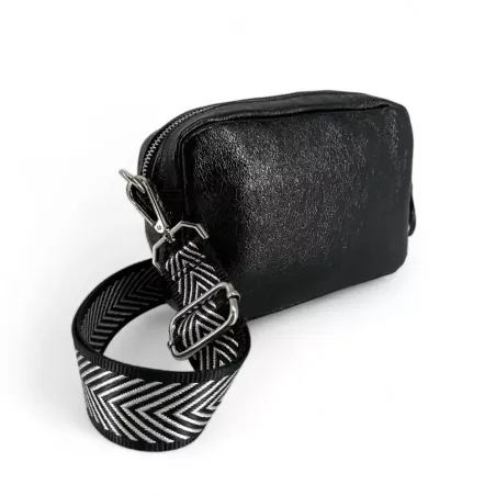 bandoulière amovible argenté à motifs chevron pour sac femme