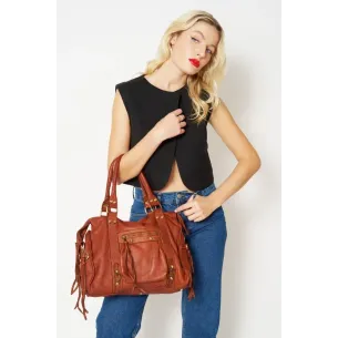 Sacs Femme | Sac à main porté épaule en cuir vintage STORM ROCK