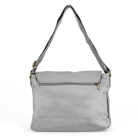 Sac cartable femme | Sac bandoulière en cuir lisse BUFFALO