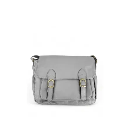 Sac cartable femme | Sac bandoulière en cuir lisse BUFFALO