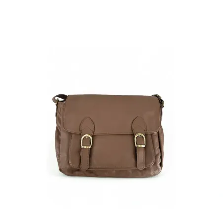 Sac cartable femme | Sac bandoulière en cuir lisse BUFFALO