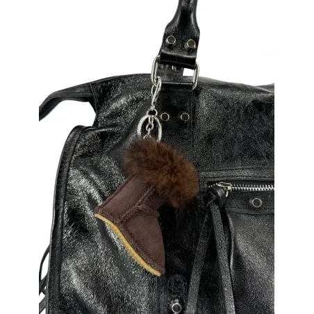 accessoires sacs femme très tendance en cuir et fausse fourrure