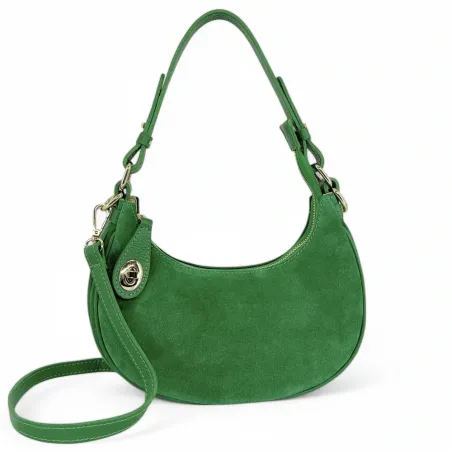 sac à main en cuir italien pur vachette pour femme tendance vert intense