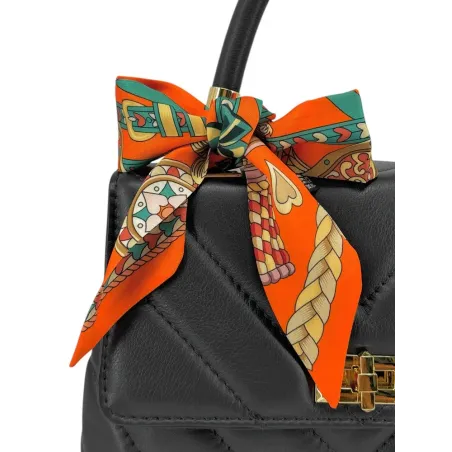 foulard tendance en satin à motifs multicolore pour cheveux, poignet et sacs