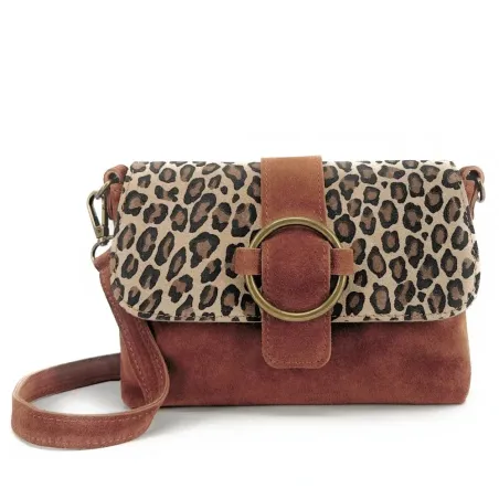 Sacs Femme | Sac à main nubuck imprimé léopard VERONE SUEDE LEO