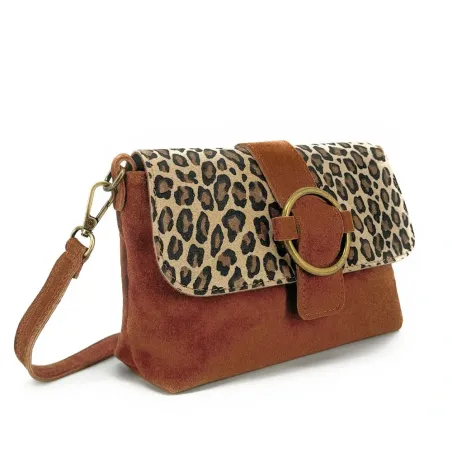 Sacs Femme | Sac à main nubuck imprimé léopard VERONE SUEDE LEO