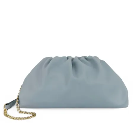 sac bandoulière tendance femme bleu ciel en cuir box calf