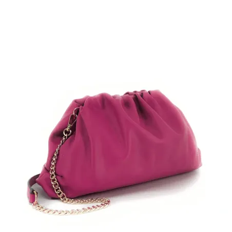 sac bourse femme en cuir box calf cuir rose fuchsia fabriqué en Italie