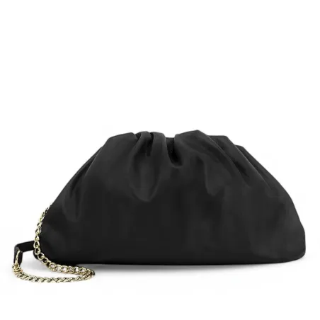 sac à main noir type pouch en cuir box calf italien