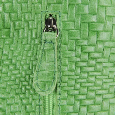 Sac à main tendance femme en cuir à motif porté épaule avec deux anses vert pomme