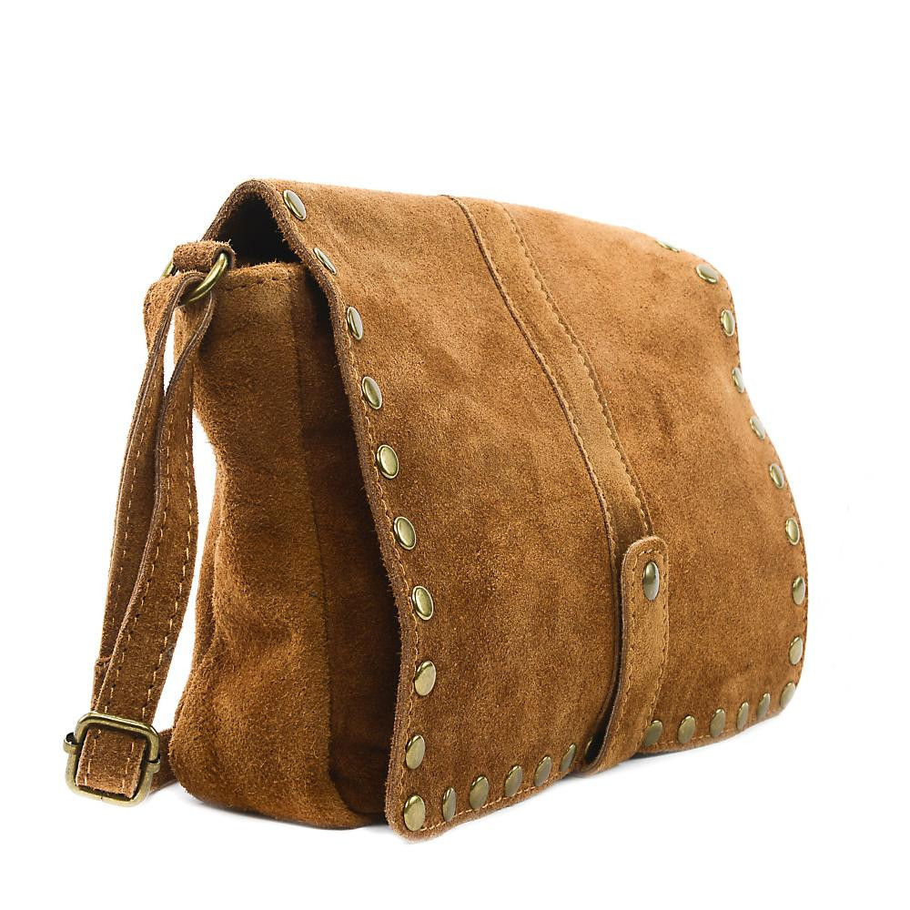 Sac nubuck femme | Sac à main en cuir nubuck italien MIAMI