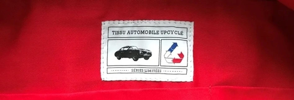 etiquette tissu automobile upcycle series limitees 